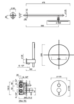 MY FUTURE - 5969 - Recessed stainless steel shower set by Rubinetteria Giulini - view 3